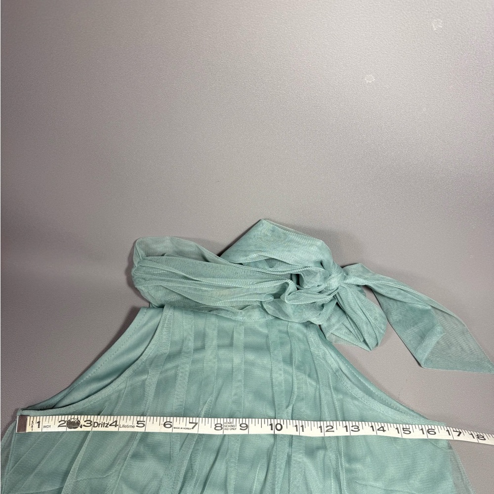 Ryu | ModCloth Seafoam Green Halter Mesh Bubble Shift Dress - Picture 7 of 11